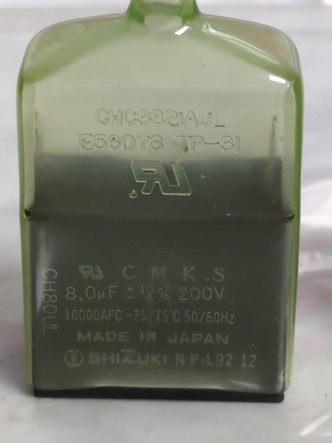 Used SHIZUKI,CHC3821AUL,MOTOR RUN CAPACITIOR LOT OF 2 PRE-OWNED