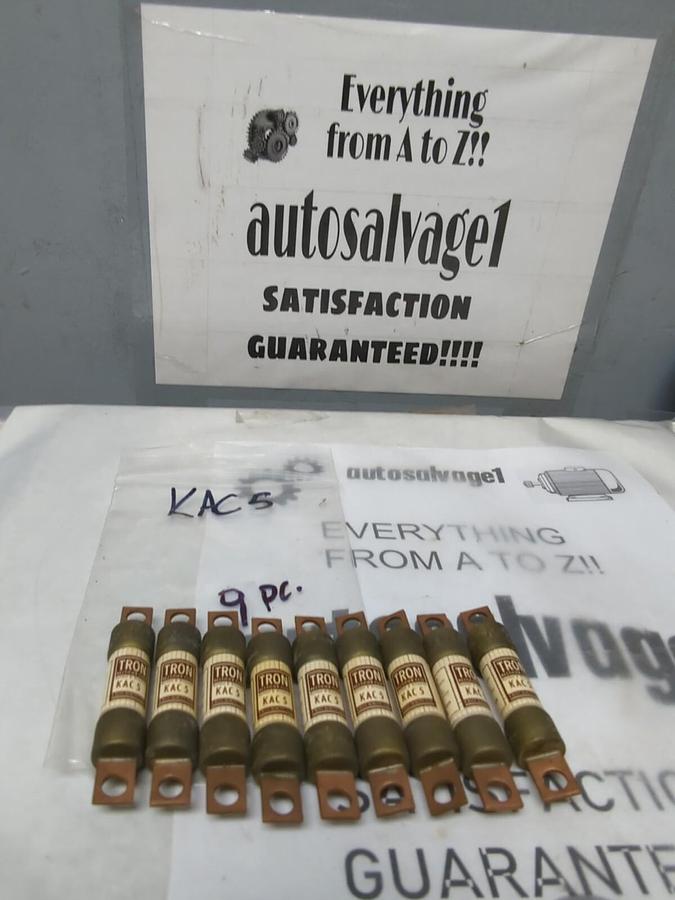 COOPER BUSSMANN,KAC-5,TRON 5 AMP FUSE LOT OF 9 NOS