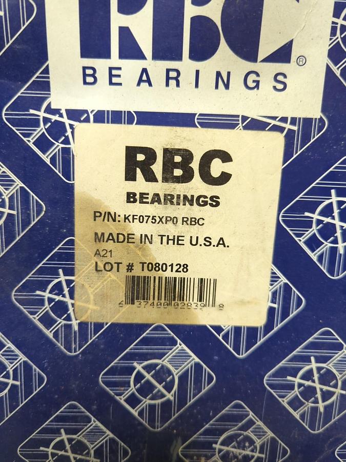RBC,KF075XP0,THIN-SECTION BALL BEARING 7-1/2 INCH BORE NOS