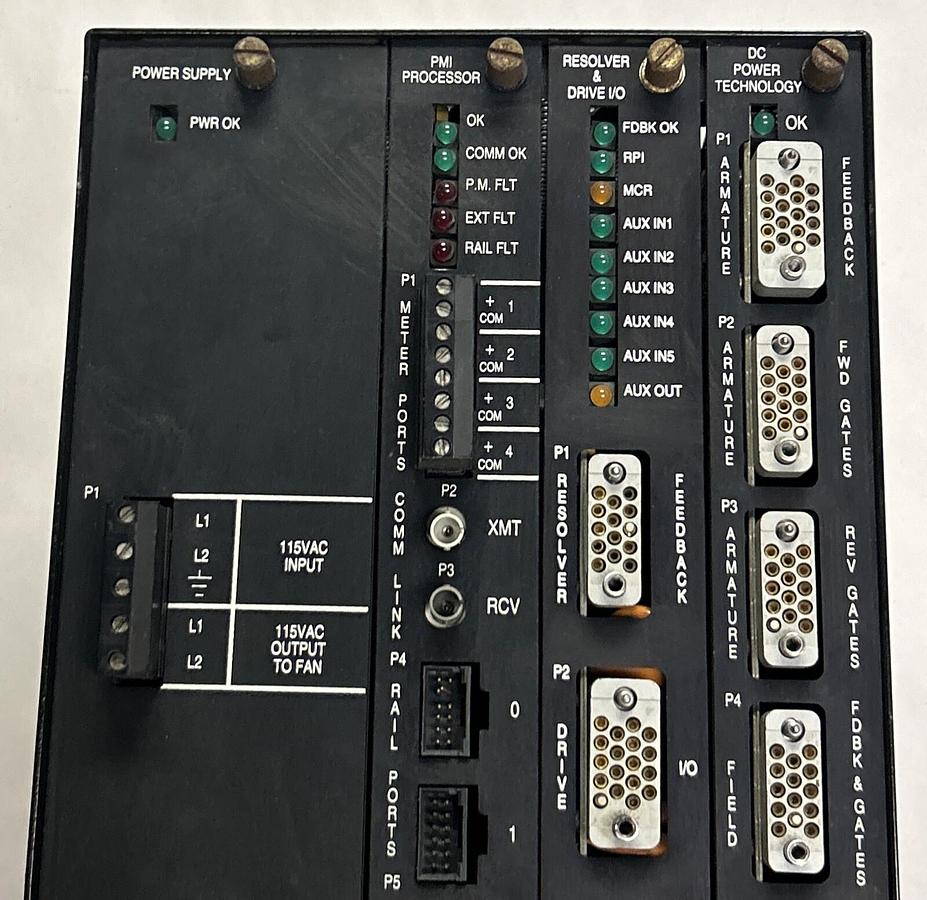 Used RELIANCE,805401-1S,INTERFACE RACK MODULE W/ B/M-60007 60000 60031-4 60002