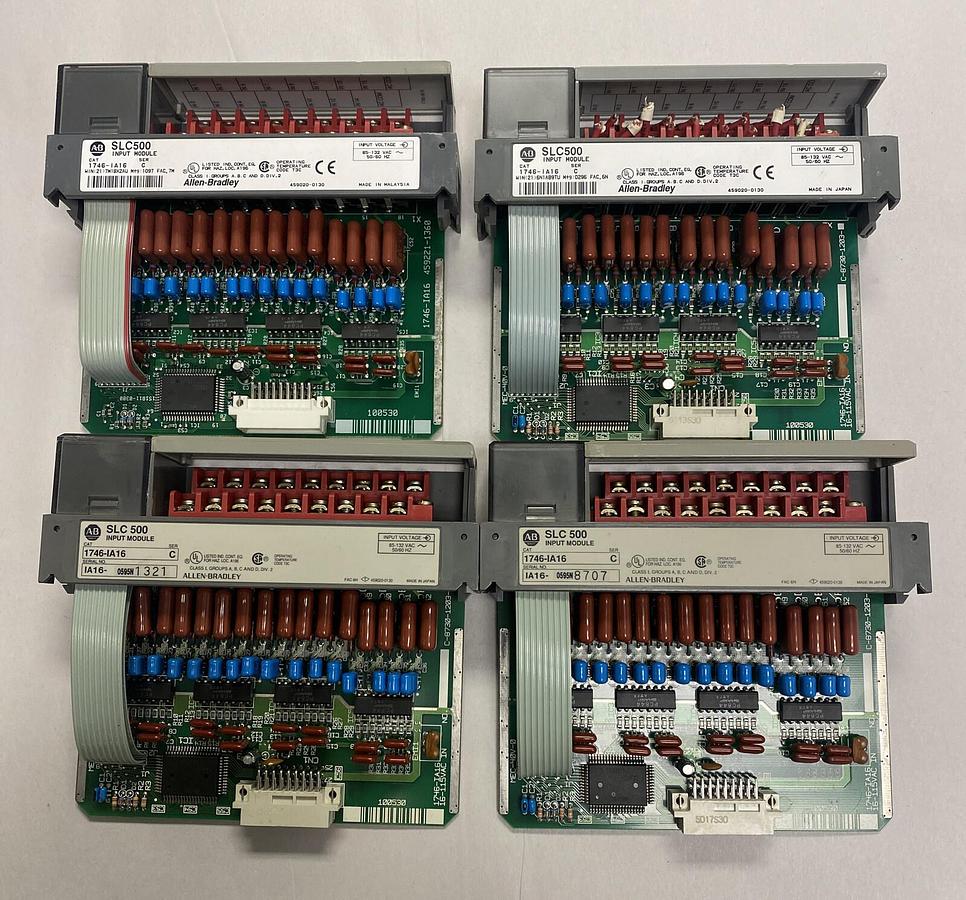 Used Allen-Bradley,1746-IA16,SER C SLC500 Input Module Lot Of 4