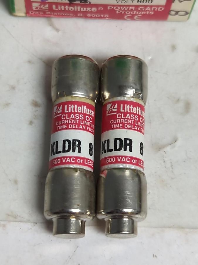 LITTELFUSE,KLDR8,FAST ACTING 8 AMP FUSES BOX OF 2 NOS