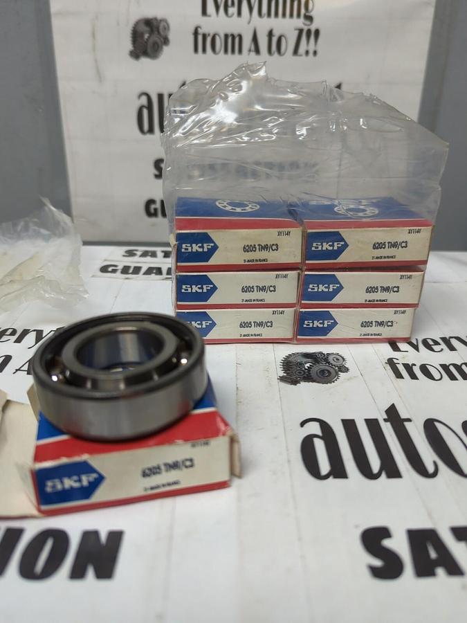SKF,6205 TN9/C3,DEEP GROOVE BALL BEARINGS 25MM BORE LOT OF 7 NOS
