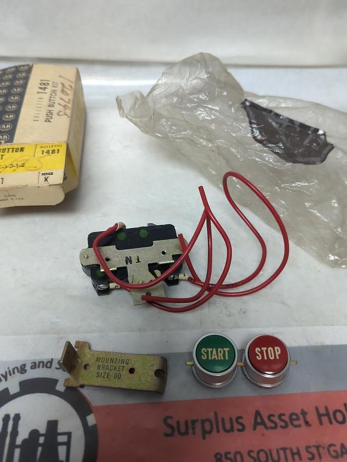 ALLEN BRADLEY,1481-N1,PUSH BUTTON KIT SIZES 00-0-1-2 NOS