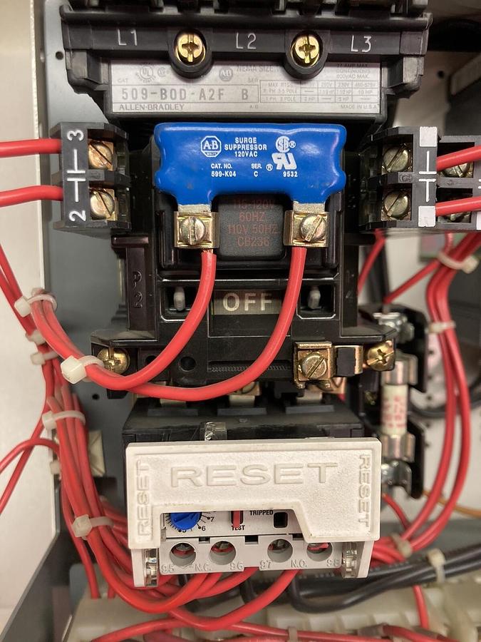 Used Allen-Bradley,2100 2113,Size 1 MCC 12 Inch Starter Bucket 15 Amp Breaker