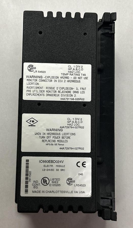 Used GE FANUC,IC660EBD024V,GENIUS BLOCK I/O MODULE