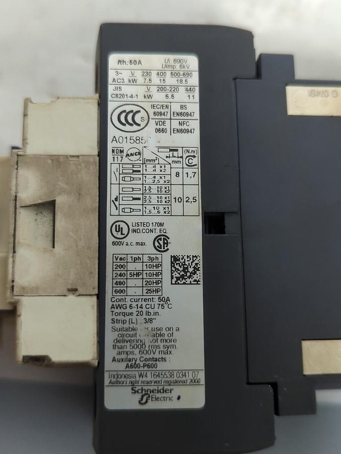 Used TELEMECANIQUE,LAD4TBDL,MAGNETIC CONTACTOR PRE-OWNED