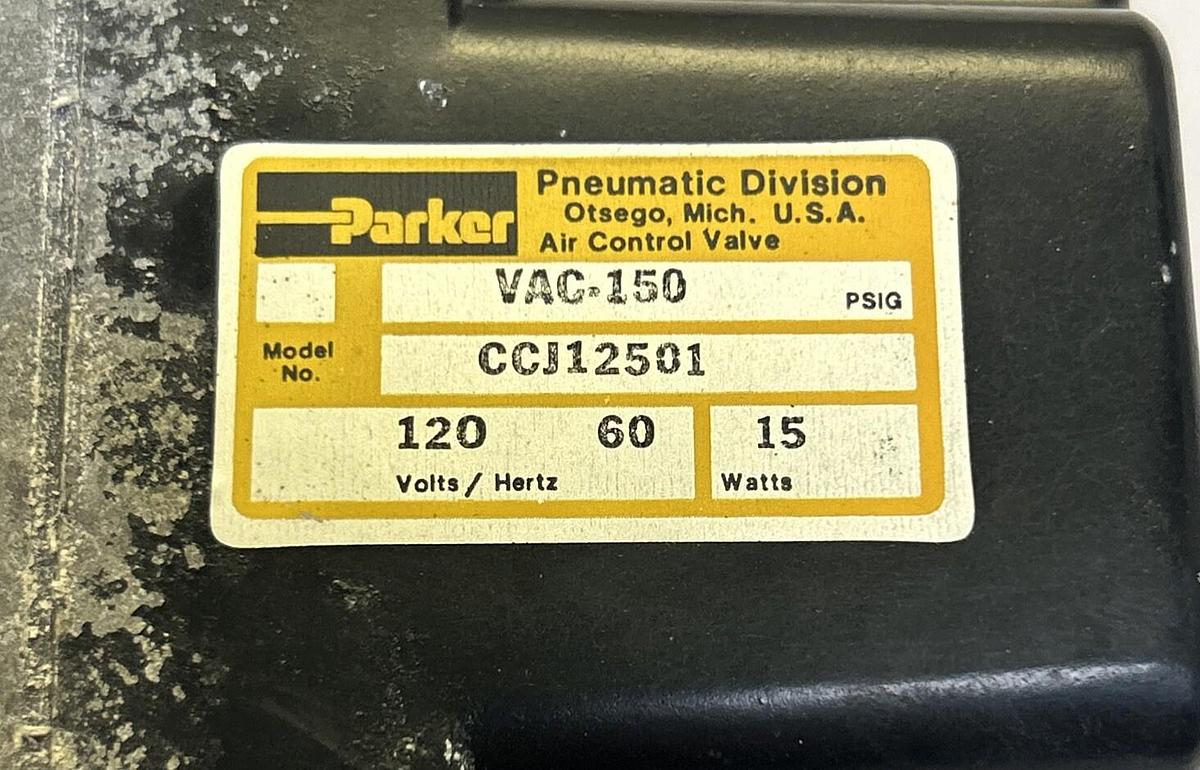 Used PARKER,CCJ12501,SOLENOID VALVE