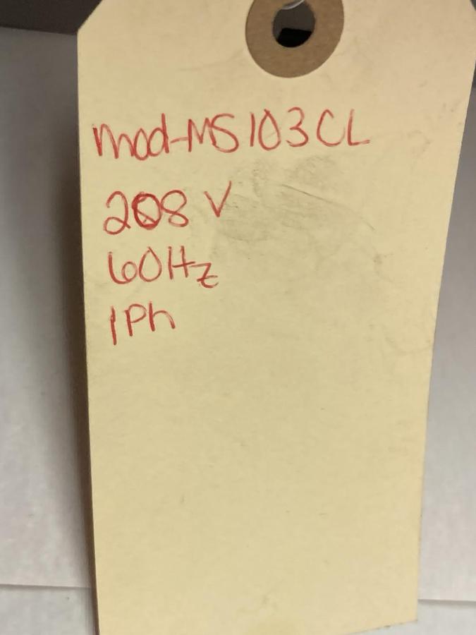 Used Carel,MS103CL,Humidifier 208V 60Hz