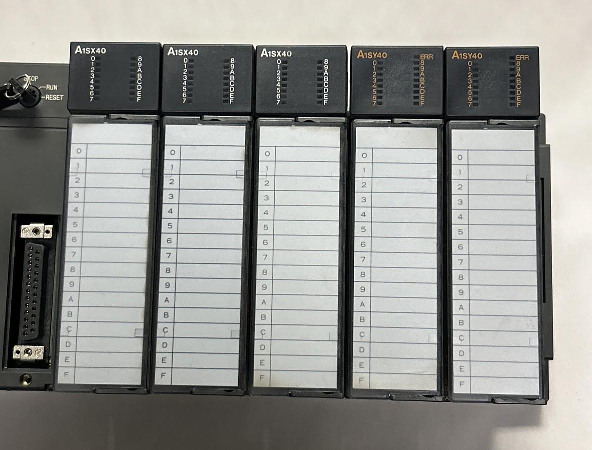 Used MITSUBISHI,A1SJHCPU,CPU UNIT W/A1SX40 / A1SY40 MODULES