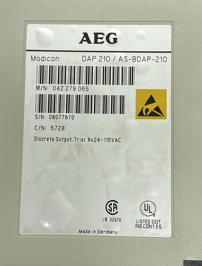 Used MODICON,AS-BDAP-210,OUTPUT MODULE
