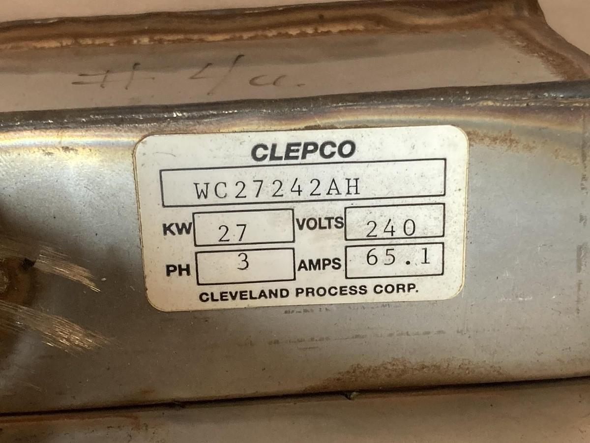 Used Clepco,WC27242AH,3-Phase Immersion Heater 27KW 240V 65.1A
