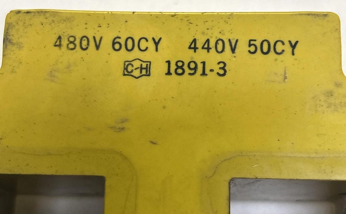 Used CUTLER-HAMMER,1891-3,COIL 440/480V 50/60CY