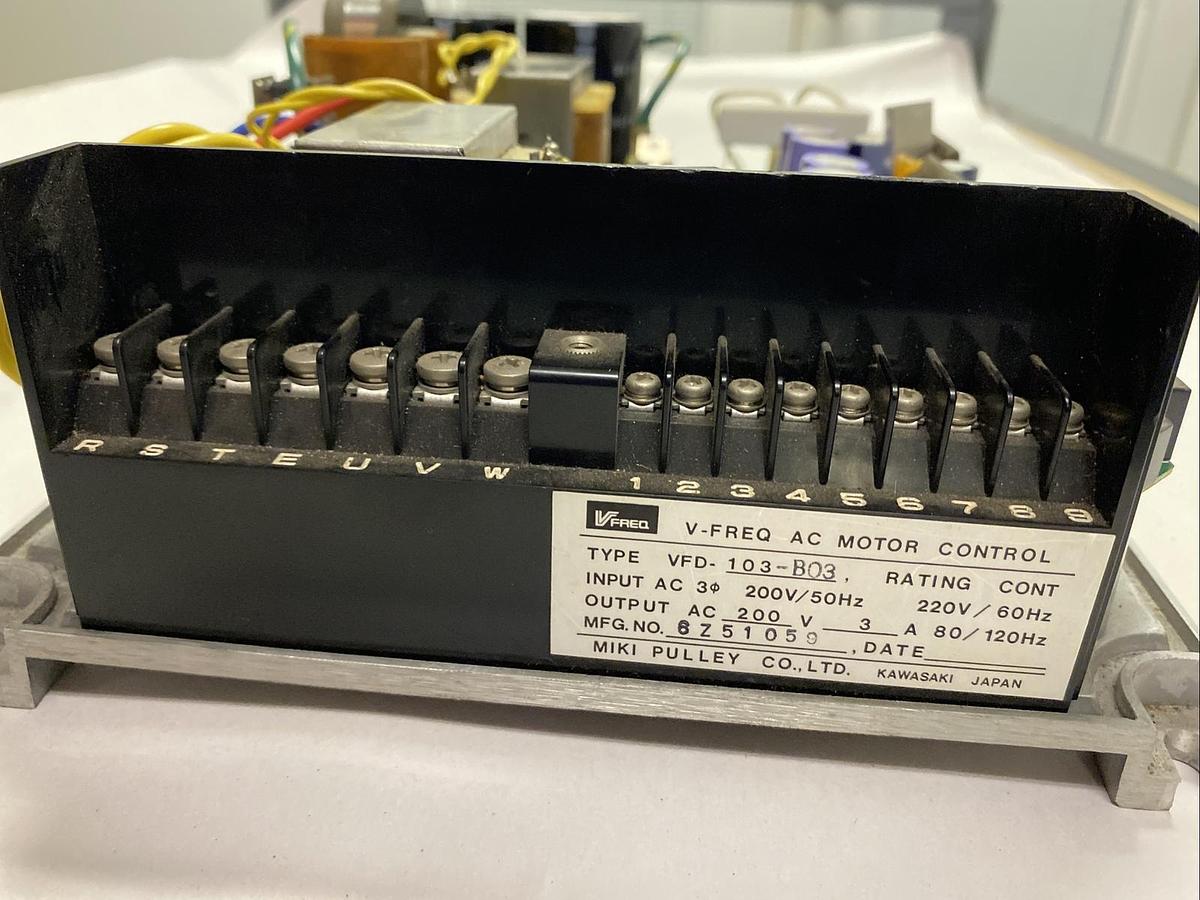 Used MIKI Pulley V-Freq,VFD-103-B03,AC Motor Control 220V 3 Amp