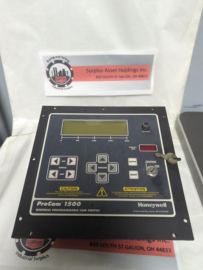 Used HONEYWELL,9642701,PROCAM 1500 WINTRISS PROGRAMMABLE CAM SWITCH PRE-OWNED