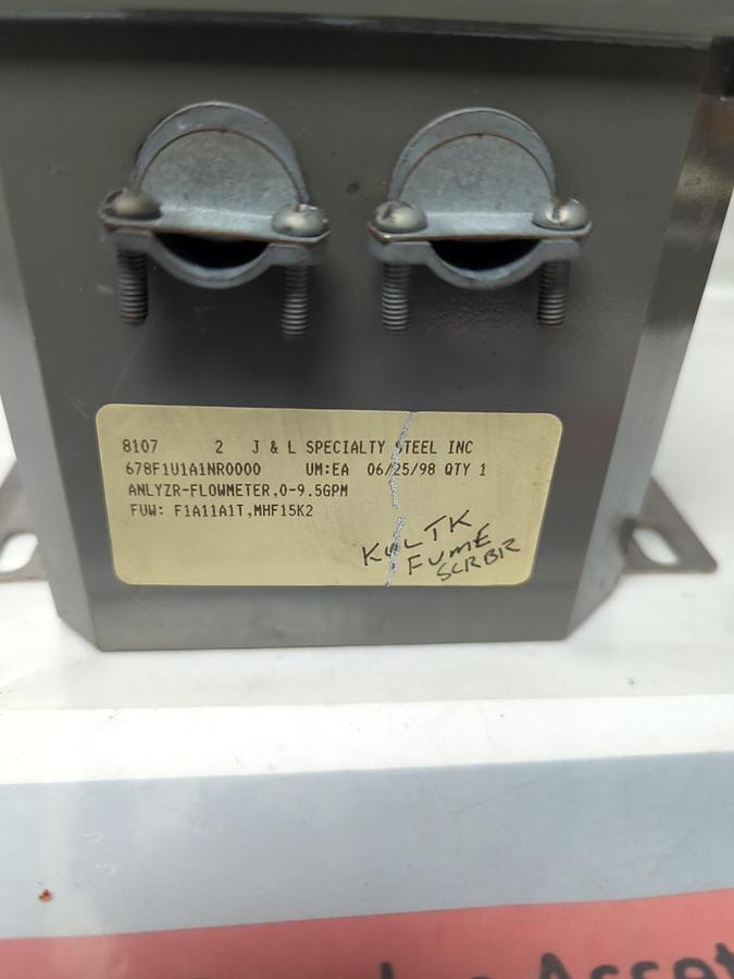 Used GLI-GREAT LAKES INSTRUMENTS,678,ANALYZER-FLOWMETER 0-9.56GPM PRE-OWNED