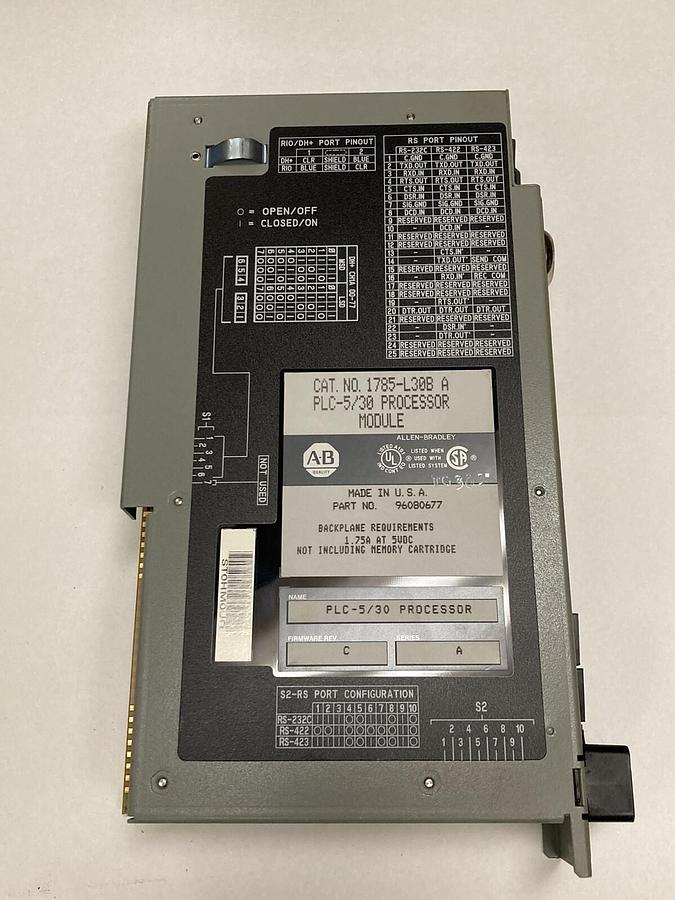 Used Allen Bradley,1785-L30B,SER A PLC-5/30 Processor Module