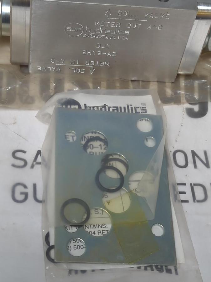 SUN HYDRAULICS,DJY 9HY9-A2,FLOW CONTROL VALVE WITH RETAINER PLATE NOS