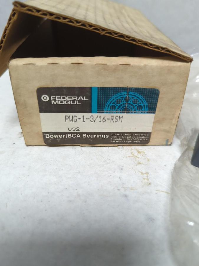 FEDERAL MOGUL,PWG-1-3/16-RSM,PILLOW BLOCK BEARING 1-3/16 INCH BORE NOS
