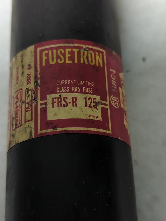 Used COOPER BUSSMANN,FRS-R-125,FUSETRON 125 AMP FUSE PRE-OWNED