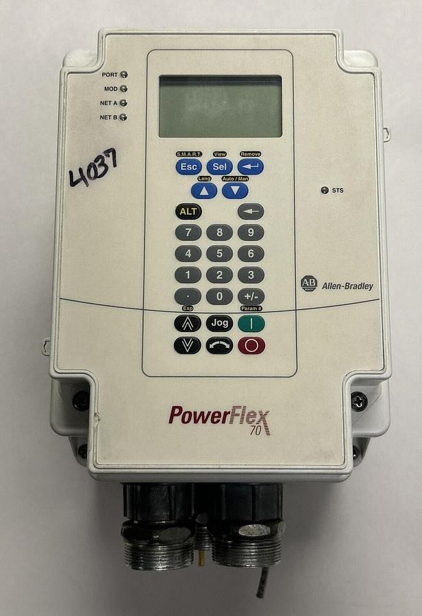 Used ALLEN BRADLEY,20AD8P0C3AYNARNN,VFD SER A AC DRIVE POWERFLEX70 5HP 480V