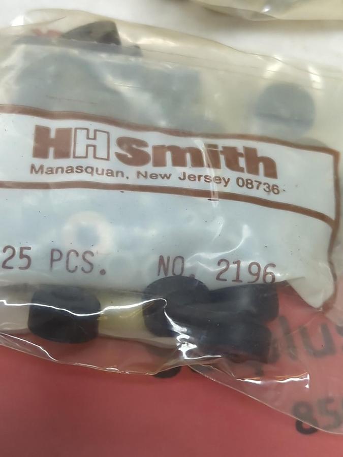 HH SMITH,2196,BLACK BOLT ON FEET BUMPERS LOT OF 175 NOS