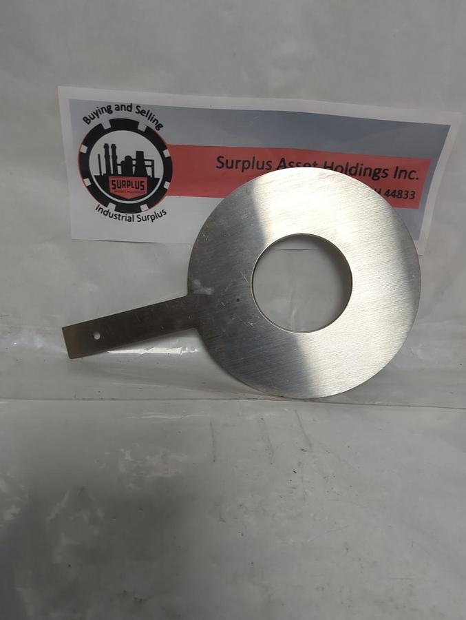 Used UNBRANDED,FLC8293,ORFICE PLATE PADDLE 2.872 INCH 4 INCH 150# PRE-OWNED