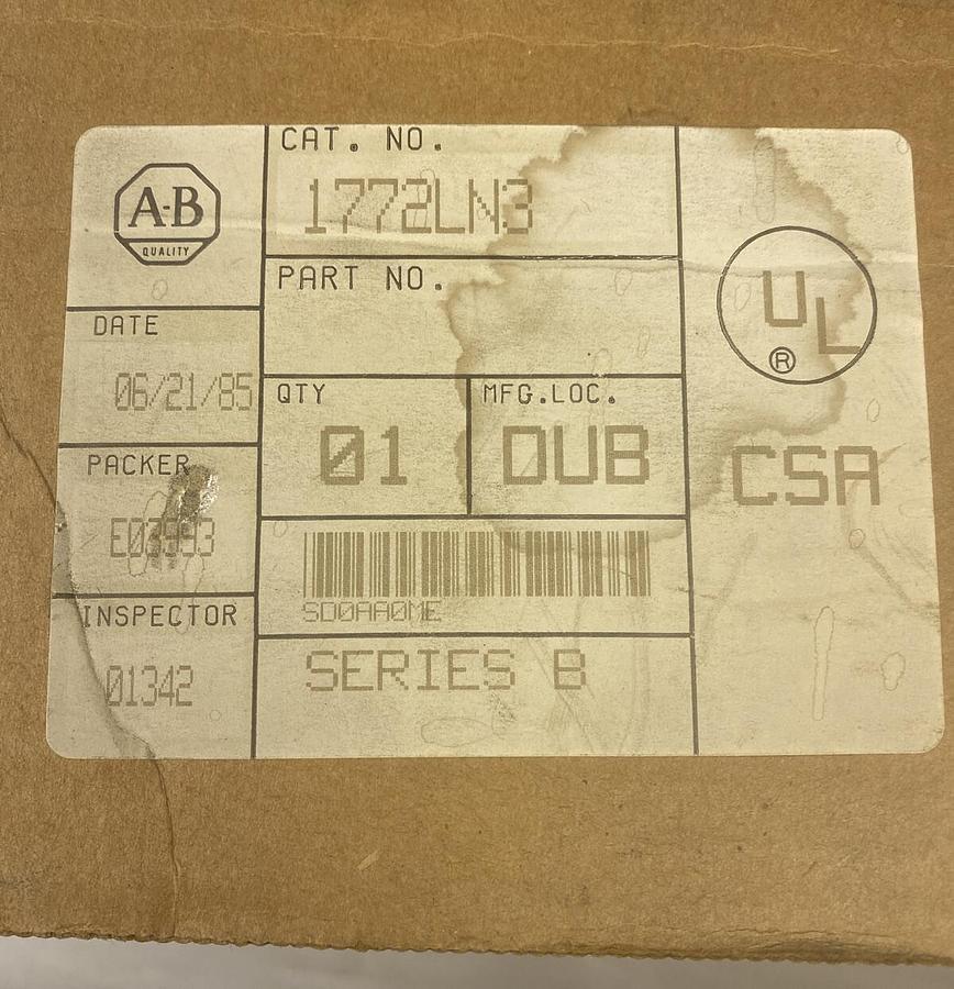 Allen Bradley,1772LN3,Mini Processor Module Series B NOS