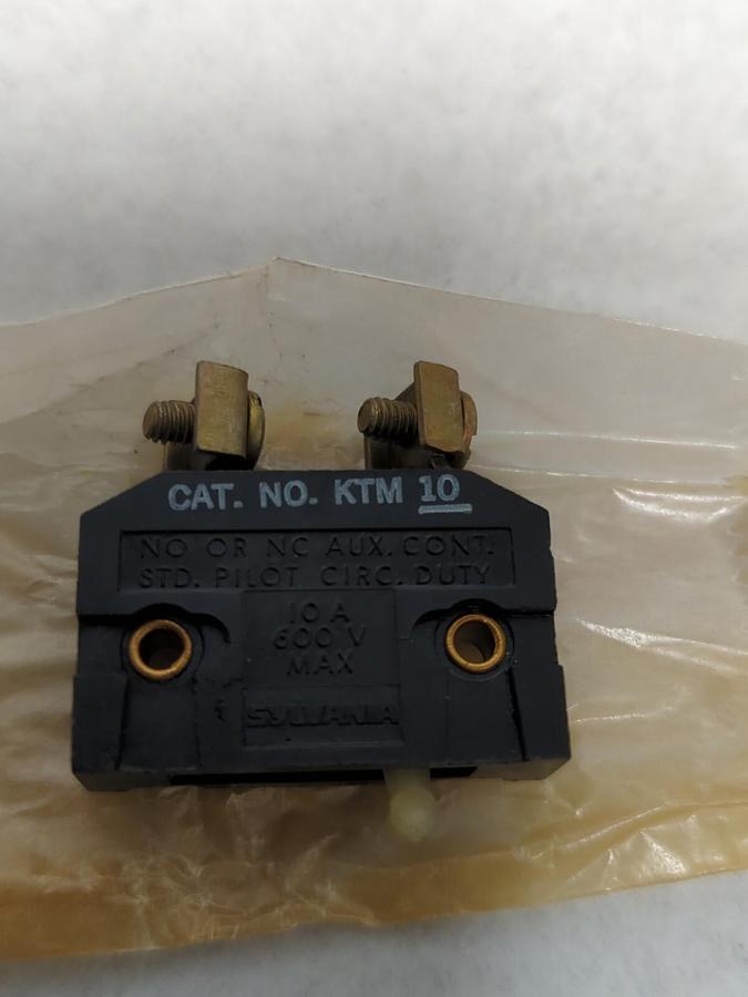 SYLVANIA,KTM-10,AUXILARY CONTACT 10A 600V NOS