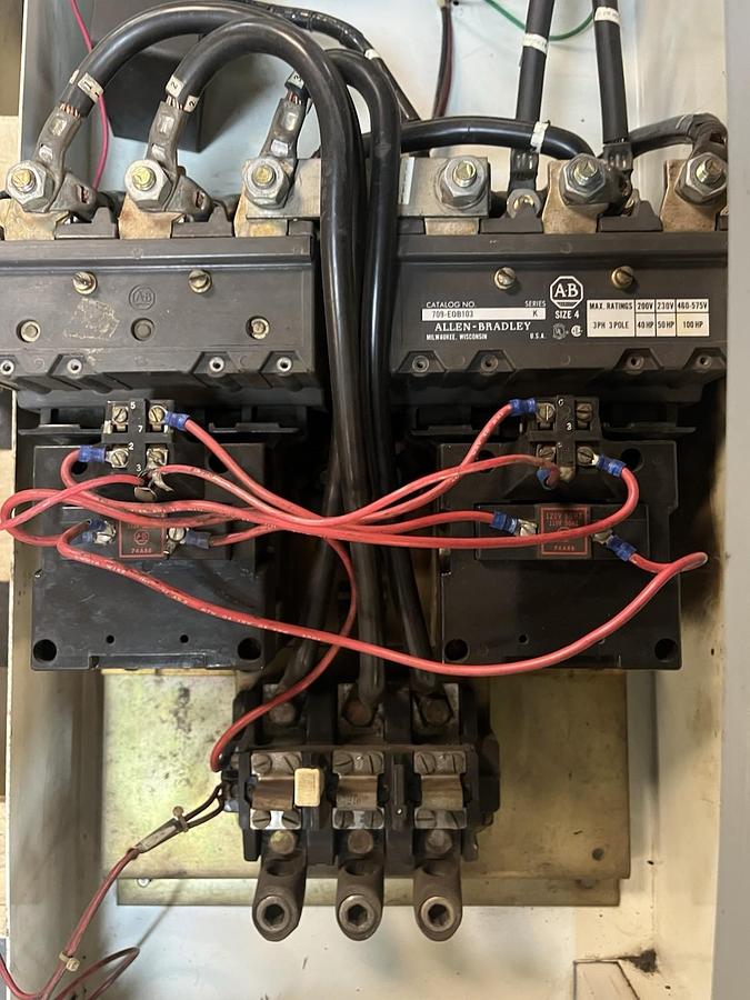 Used ALLEN BRADLEY,2100,Size 4 Reversing Starter Fusible MCC Bucket 60" 709-EOB103