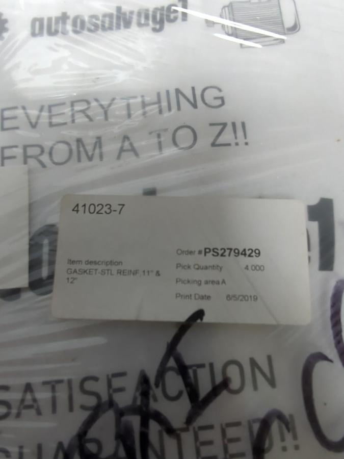 UNBRANDED,41023-7,GASKET STL REINF 11 & 12 INCH