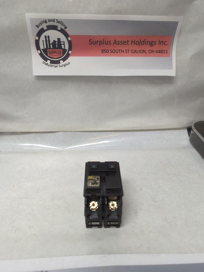 Used SQUARE D,HOM220,CIRCUIT BREAKER 20 AMP 2-POLE PRE-OWNED