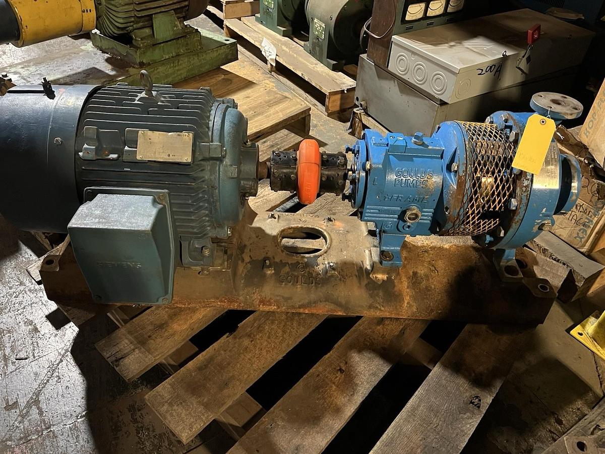 Used GOULDS,3196,MTX I-FRAME CENTRIFUGAL PUMP SIZE 1X2X10 25HP 3525RPM