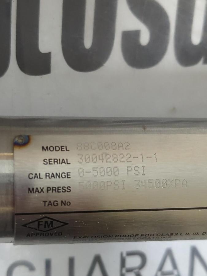 AMETEK,88C008A2,PRESSURE TRANSMITTER 0-5000 PSI NOS