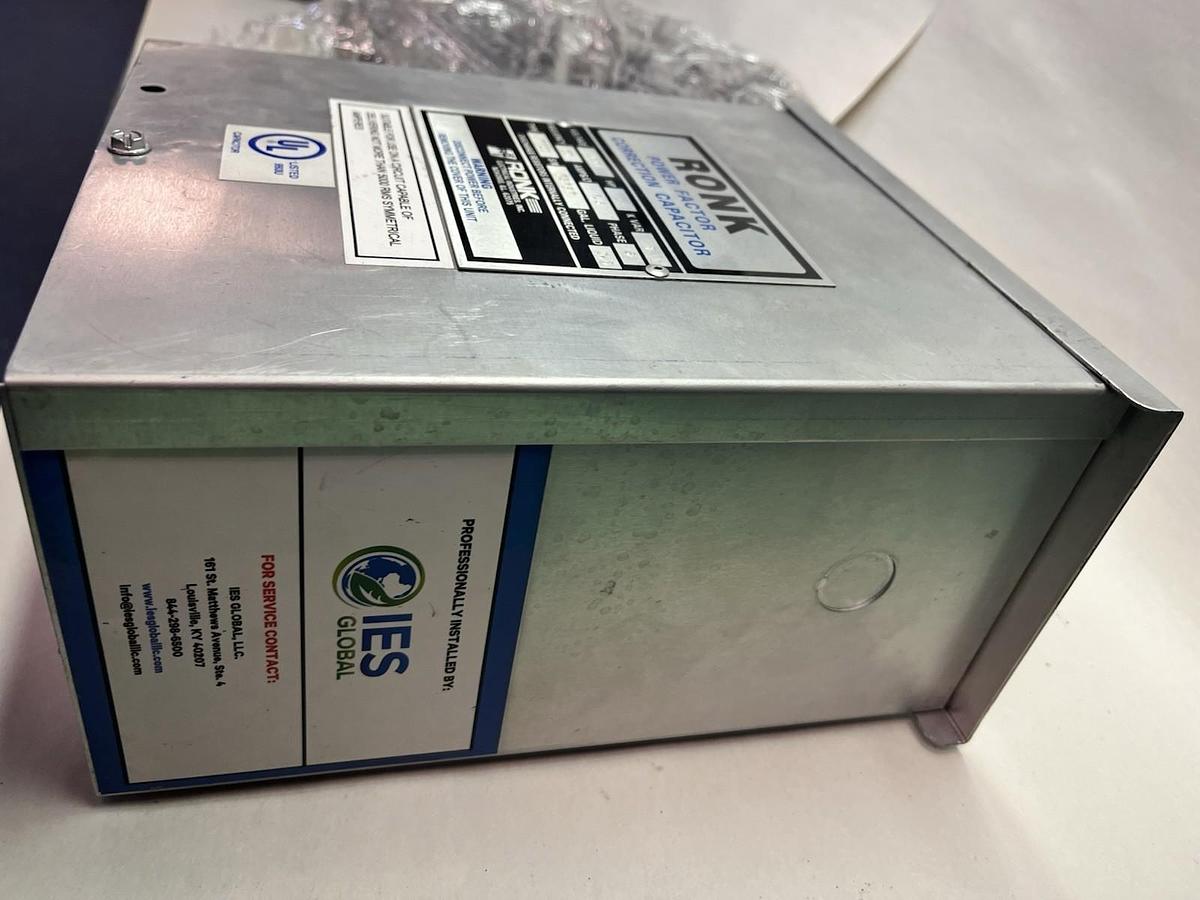 Used RONK RONKEN,477CC,POWER FACTOR CORRECTION CAPACITOR 1KVAR 3PH 480V