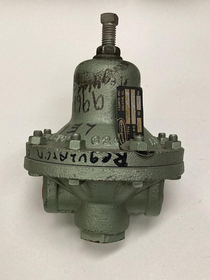 Used Cashco,Type D,Iron Pressure Regulator Valve 3/4in NPT 40-80PSI