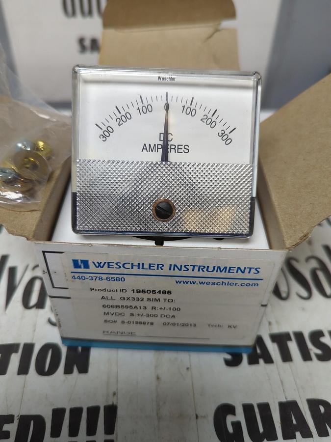 WESCHLER,19505465 ALL GX332 R:+1-100MVDC S:+/-300DCA,PANEL METER NOS