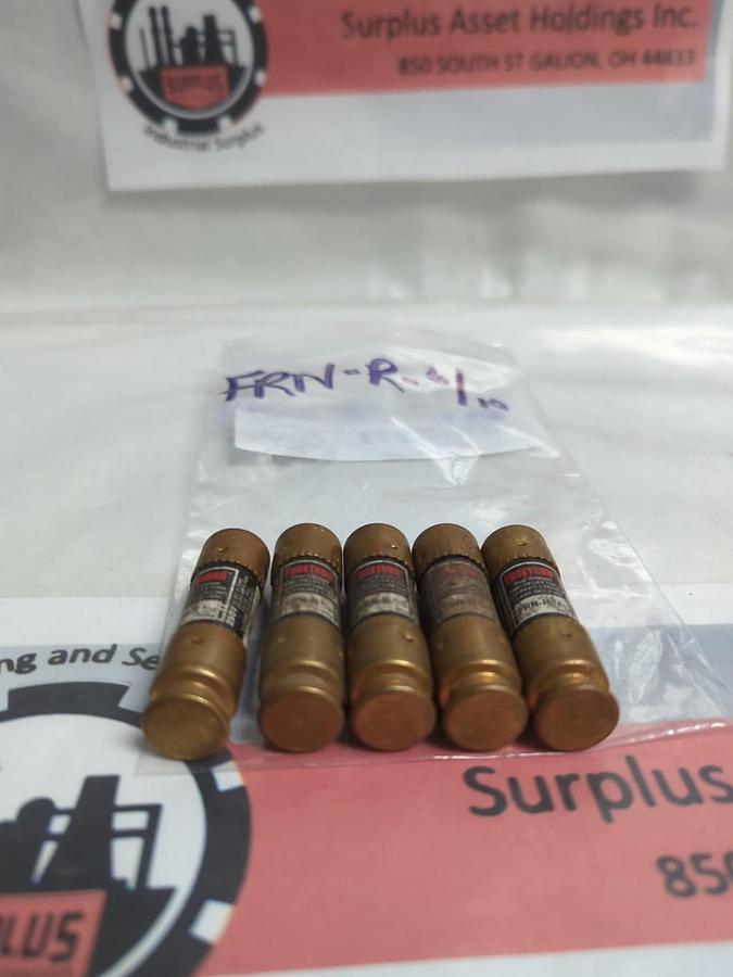 Used COOPER BUSSMANN,FRN-R-6/10,FUSETRON 6/10 AMP FUSE LOT OF 5 PRE-OWNED