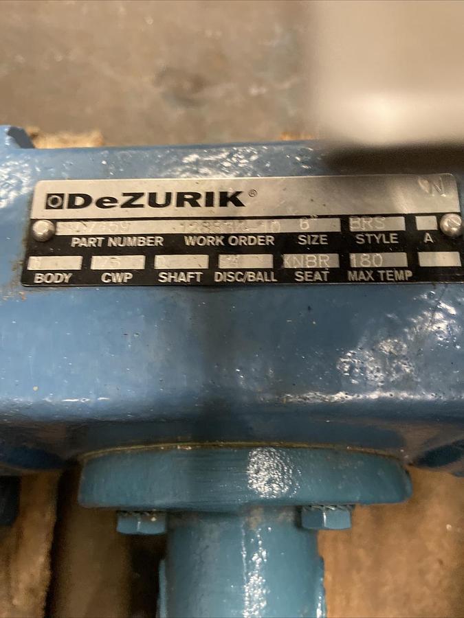 Dezurik,9407459,6 INCH Butterfly Valve with PowerPac Actuator