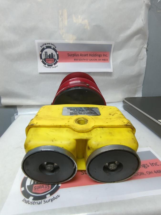 Used MILL SPECIALTIES,7400,PORTA STROBE MAGNETIC RED SAFETY LIGHT PRE-OWNED