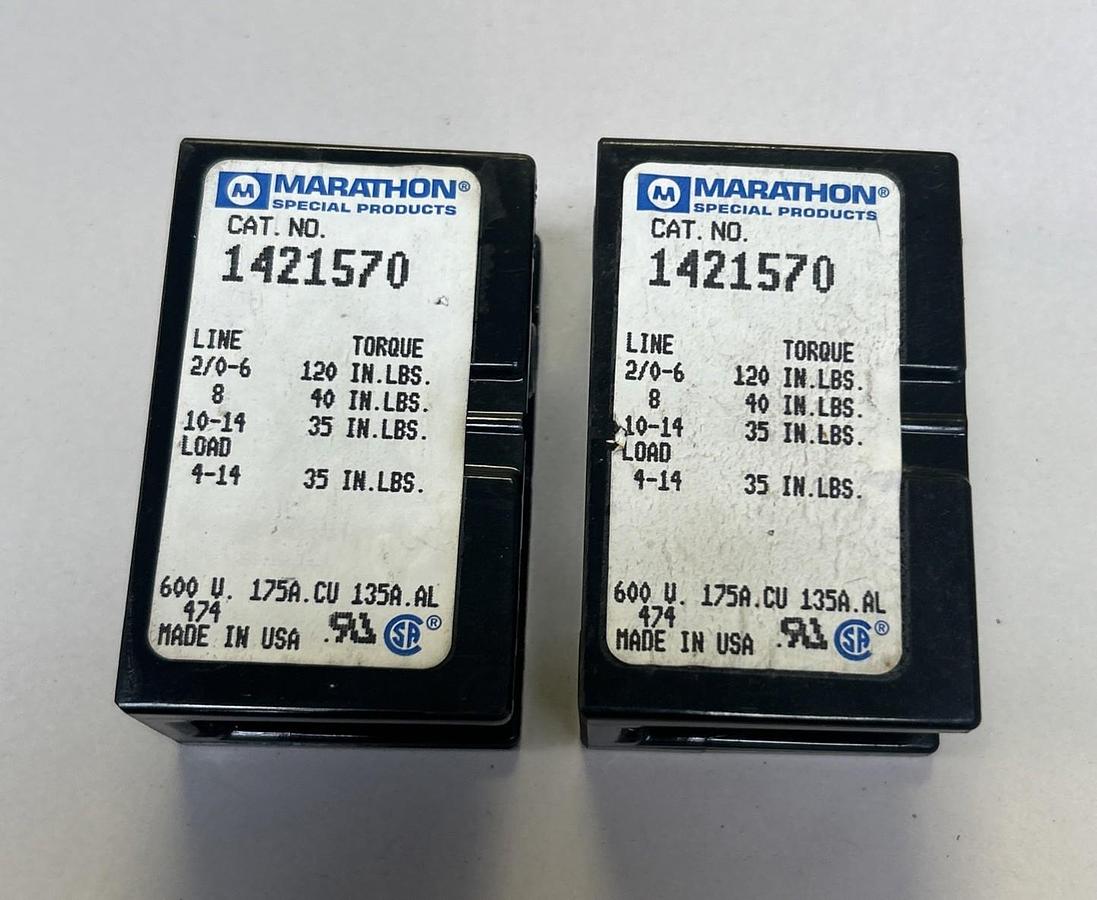 Used MARATHON,1421570,POWER TERMINAL BLOCK LOT OF 2