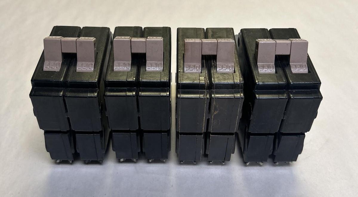 Used CUTLER-HAMMER,CH240,CIRCUIT BREAKER 40A 120/240V 2P LOT OF 4