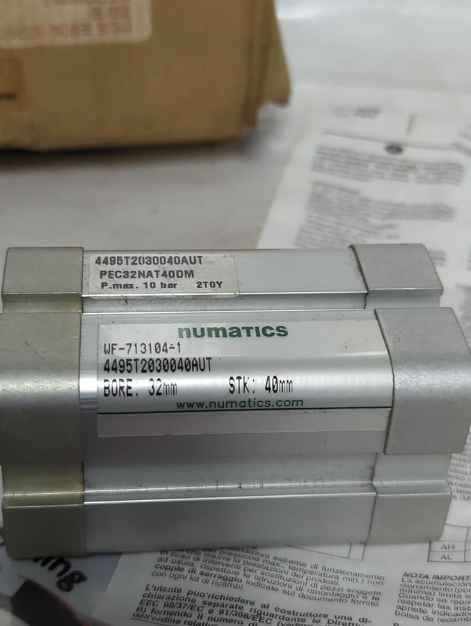 NUMATICS,4495T2030040AUT,PNEUMATIC CYLINDER 32MM BORE 10 BAR NOS