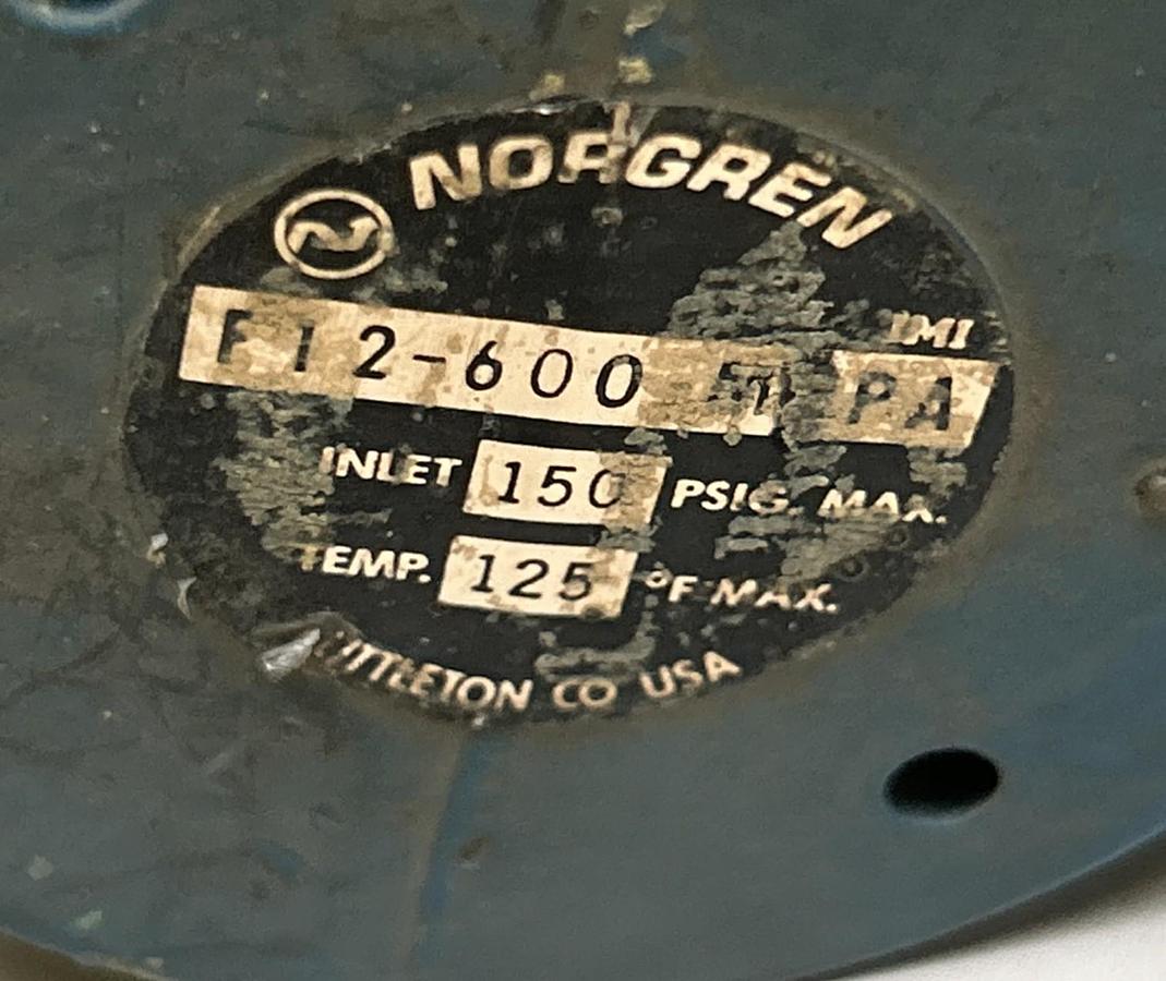 Used NORGREN,F12-600-M3PA,FILTER 3/4INNPT 150PSI