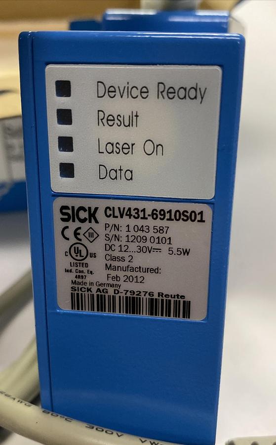 Used SICK,CLV431-6910S01,BARCODE SCANNER NEW