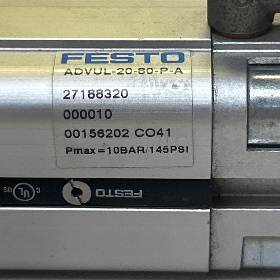 Used FESTO,ADVUL-20-80-P-A,PNEUMATIC CYLINDER