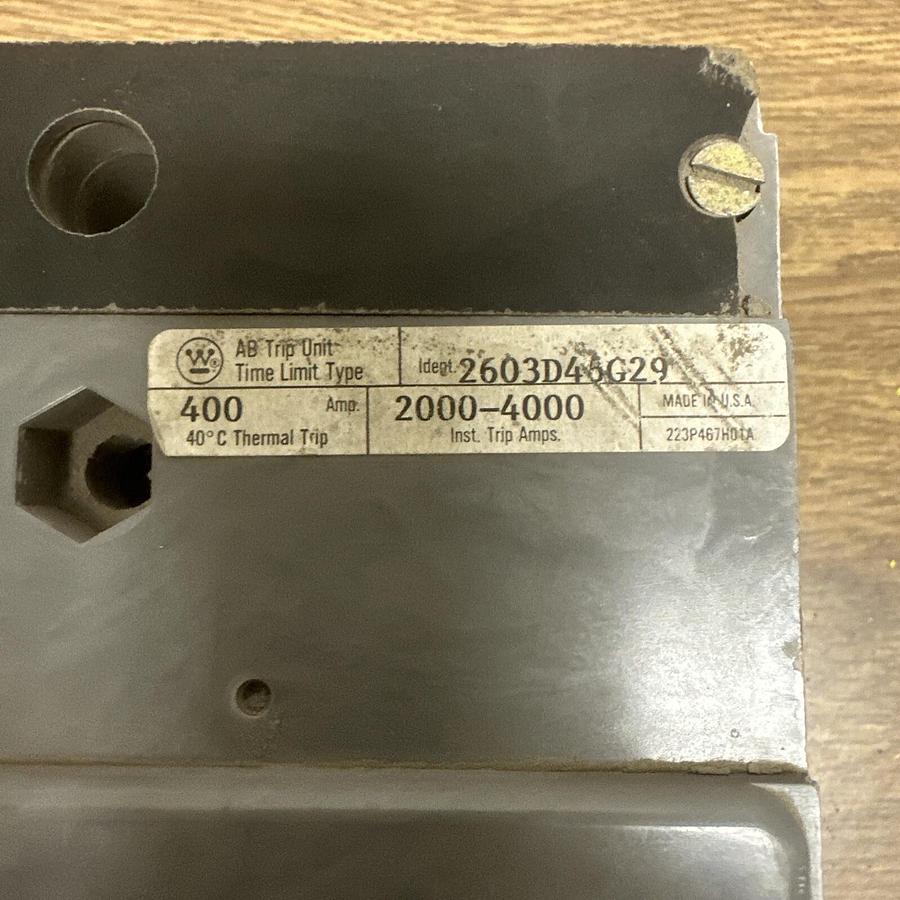 Westinghouse,HLA3400F,400Amp trip unit