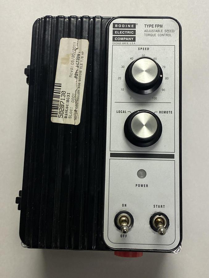 BODINE ELECTRIC,836,DC MOTOR CONTROL 2000-2500 RPM 115V NOS