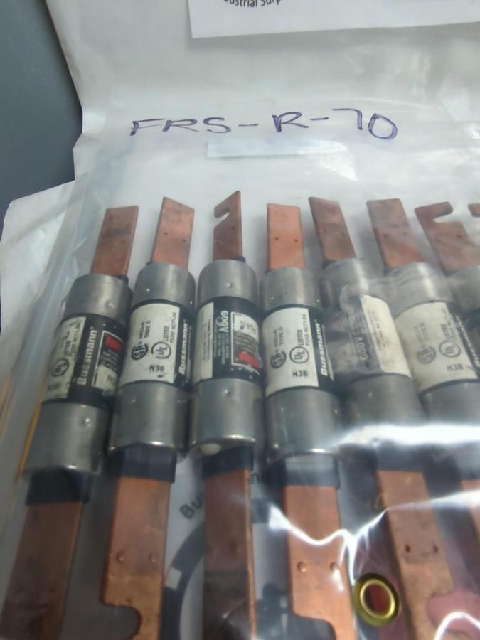 Used COOPER BUSSMANN,FRS-R-70,FUSETRON 70 AMP FUSE LOT OF 12 PRE-OWNED