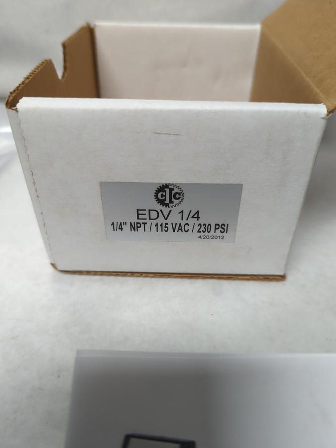 CIC,EDV 1/4,ELECTRIC DRAIN VALVE 1/4 IN NPT 115VAC 230PSI NOS